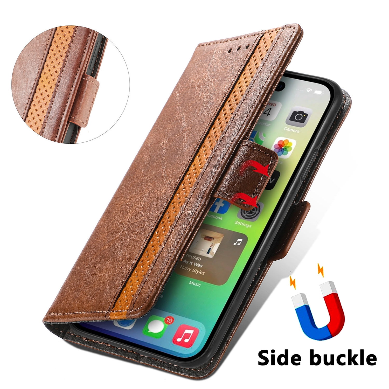Leather Wallet Phone Case For Xiaomi Poco F6 Pro C55 C65 C50 F5 Pro M6 Pro Poco X5 Pro X4 M5 F4 F3 Quality Leather Phone Case With Card Holder Zipper