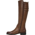 thumbnail image 3 of Naturalizer Womens Jessie Knee High Buckle Detail Riding Boots, Cinnamon Brown Leather, 10 Wide, 3 of 6