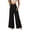 B Black, variant on Womens Casual Wide Leg Pants High Waisted Button Pleated Business Work Trousers Flowy Beach Palazzo Pants