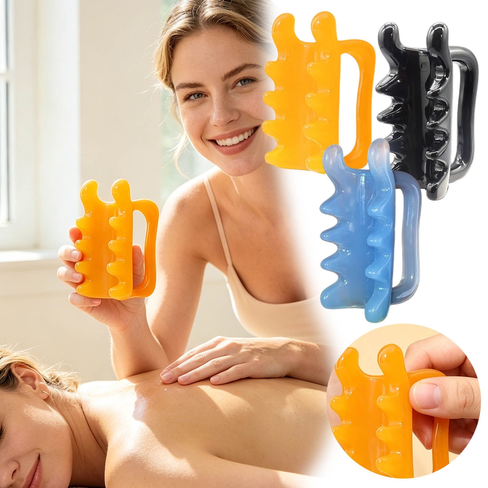 Leeye Handheld Finger Cuff Massager, Portable Hand Joint Roller for Relaxation Tension Stress Relief