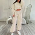 thumbnail image 6 of Fewfanhot Womens Sets 2 Piece Outfits Tracksuits Outfits Casual Long Sleeve Crop Jogger Pants Matching Sets, 6 of 7