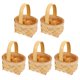 thumbnail image 1 of ColoMX 5 piezas pequeñas cestas tejidas con manijas pequeñas cajas de regalo de chocolate de flores de dulces para favores de fiesta de bodas, 1 of 8