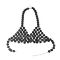 thumbnail image 3 of Tops cortos de lentejuelas, top halter, bralette de tela, ropa de baile, festival, rave, verano Largo 90cm a 105cm, 3 of 8