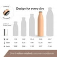 thumbnail image 4 of LARS NYSØM Stainless Steel Insulated Water Bottle 12oz 17oz 25oz 34oz 51oz | Insulated Thermo Flask for Hot and Cold Beverages | Leakproof Drinking Bottle (Creamy Peach, 33.9oz), 4 of 7