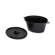 12 oz Oval Black Plastic Large Kettle Dish - 6" x 4" x 2 3/4" - 100 count box