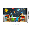 thumbnail image 3 of Outer Space Themed Colorful Backdrop Banner with Planets Stars and Sun for Kids Room Decor Party Supplies Photography Props Classroom Decoration Space Party Decorations, 3 of 8