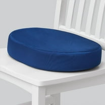 Medline Comfort Foam Ring Donut Cushion, Helps Relieve Discomfort From Hemorrhoids, Pre & Post Childbirth, Back Pain, Machine Washable Cover, Blue, 16.5" x 12.6" x 3"