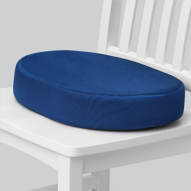 Medline Comfort Foam Ring Donut Cushion, Helps Relieve Discomfort From Hemorrhoids, Pre & Post Childbirth, Back Pain, Machine Washable Cover, Blue, 16.5" x 12.6" x 3"