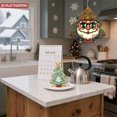 thumbnail image 6 of Metal Hanging Christmas Tree Wind Spinner - Festive Garden Decoration with Colorful Lights Star Top and Cheerful Santa Design, 6 of 7