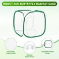 thumbnail image 2 of Uxcell Butterfly Habitat Cage Terrarium, Outdoor Collapsible Mesh 1014 [White With Green, 12 x 12 x 12 Inch], 2 of 7