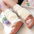 thumbnail image 3 of Yingyy Women Winter Leg Warmers Twist Knit Knitted Long Boot Socks Solid Crochet Foot Cover, 3 of 9