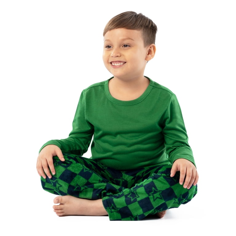 Fruit of the Loom Boys' Long Sleeve Fleece Pajama Set photo 2