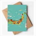 thumbnail image 1 of Traditional Japanese Culture Map Greeting Cards You are Invited Invitations, 1 of 3