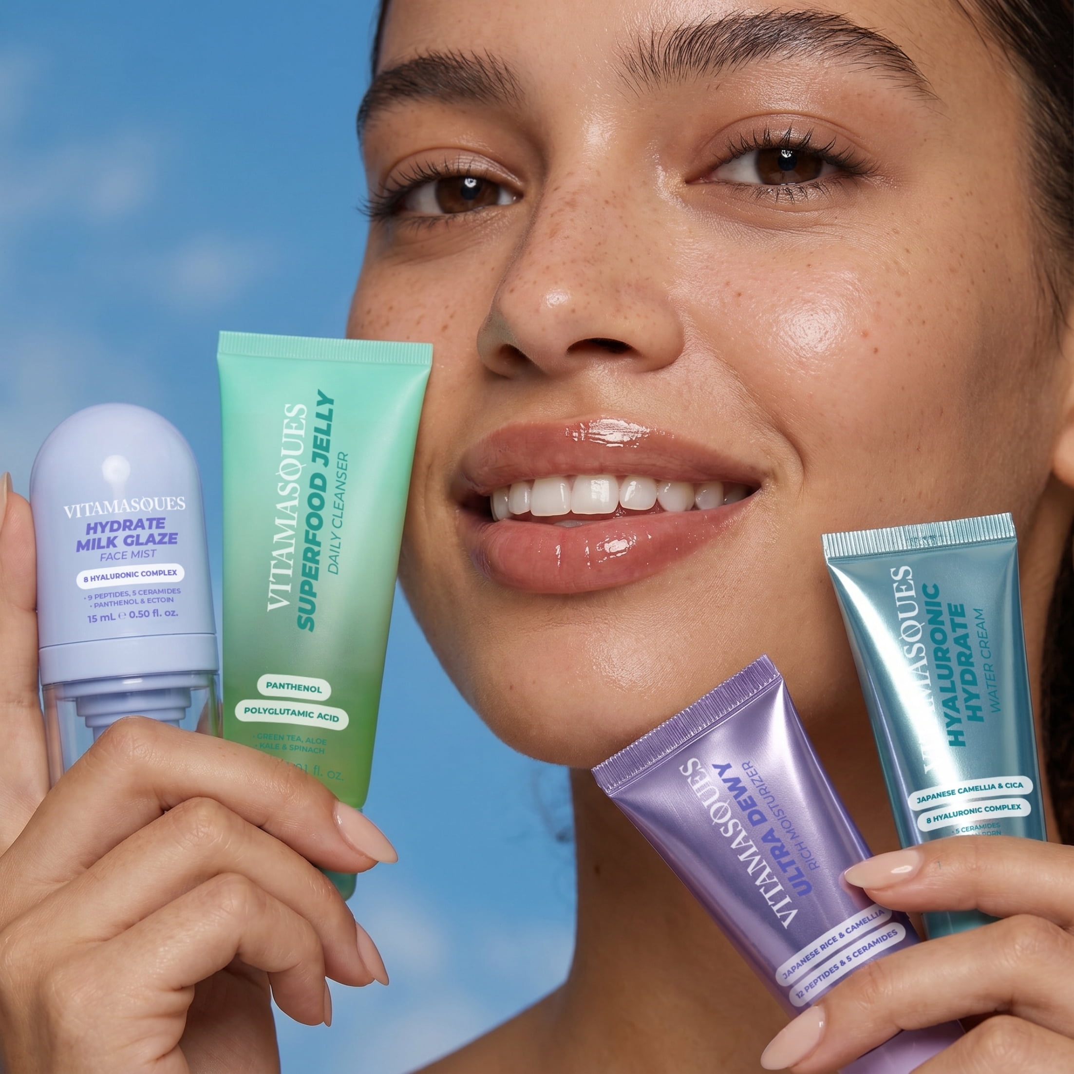 Vitamasques Best of Hydrate Skin Kit for All Skin Types, 4-Piece Set