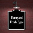 thumbnail image 2 of Barnyard Fresh Eggs BLACK Aluminium Composite Sign 8.5''x10'', 2 of 9