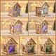 thumbnail image 2 of Adornos navideños Casa de madera brillante navideña Decoración del árbol de Navidad (Viejo), 2 of 4