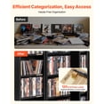 thumbnail image 5 of KFFKFF 6-Tier Media Storage Cabinet, 24.02 x 14.49 x 50 in Organizer for CDs, DVDs, Books, Games, Ideal for Living Room, Home Office, or Recording Room, Black, 5 of 9