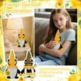 thumbnail image 3 of Bee Gnome Decoration, 2-Pack Handmade Bumble Bee Plush Gnomes, Mr. and Mrs. Bee Design with Pointed Hats and Cute Beard/Braid, World Bee Day Summer Party Birthday Tiered Tray, 3 of 8