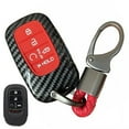 thumbnail image 1 of for Honda Civic for CRV for Pilot 5 Button Remote Carbon Fiber Key Fob Cover, 1 of 8
