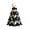 B, variant on Halloween Fabric Decor Tree Ornament, Cone Shaped Quilted Patchwork Party Decoration, Candy Corn Top Desktop Display Prop for Home Festive Layout
