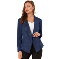 thumbnail image 1 of INSPIRE CHIC Women's Faux Suede Jacket Open Front Lapel Draped Outwear Cardigan, 1 of 6