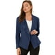 thumbnail image 1 of Chaqueta de gamuza sintética para mujer Cárdigan de outwear drapeado con solapa frontal abierta Azul real S, 1 of 6