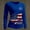 #01 Blue, variant on Women's Patriotic Long Sleeve T-Shirts 250th Anniversary American Flag Gradient Print Crewneck Slim Fit 4th of July Casual Tops , #01 Wine, 3XL