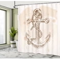 thumbnail image 5 of Ambesonne Anchor Shower Curtain, Navy Summer Holiday, 69"Wx84"L, Brown Cream, 5 of 5