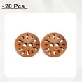 thumbnail image 3 of Uxcell 20pcs 2 Hole Flower Craft Sewing Button 13mm Handmade Wood Replacement Round Buttons for Clothing Decoration DIY, Red Brown, 3 of 6