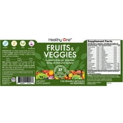 Healthy One Fruits and Veggies Supplement, 27 Superfood Vitamins, 120 Capsules, 60 Serving