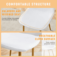 thumbnail image 6 of LUFTUT Dining Chairs Set of 4, Modern Kitchen & Dining Room Side Chairs, White Fabric Comfy Seat, Sturdy Gold Metal Legs, Armless Accent Chairs, 6 of 9