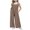 Khaki, variant on Akiihool Summer Jumpsuit For Girls's Jumpsuits Sleeveless Round Neck Wide Leg One Piece Rompers Little Kid Big Kids (Brick Red,5-6 Years)