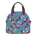 thumbnail image 2 of Filipino Flag Stars Sun Pattern Insulated Adults Lunch Bag with Removable Shoulder Strap&Front Pocket Lunch Tote Box Reusable Cooler Bag, 2 of 7