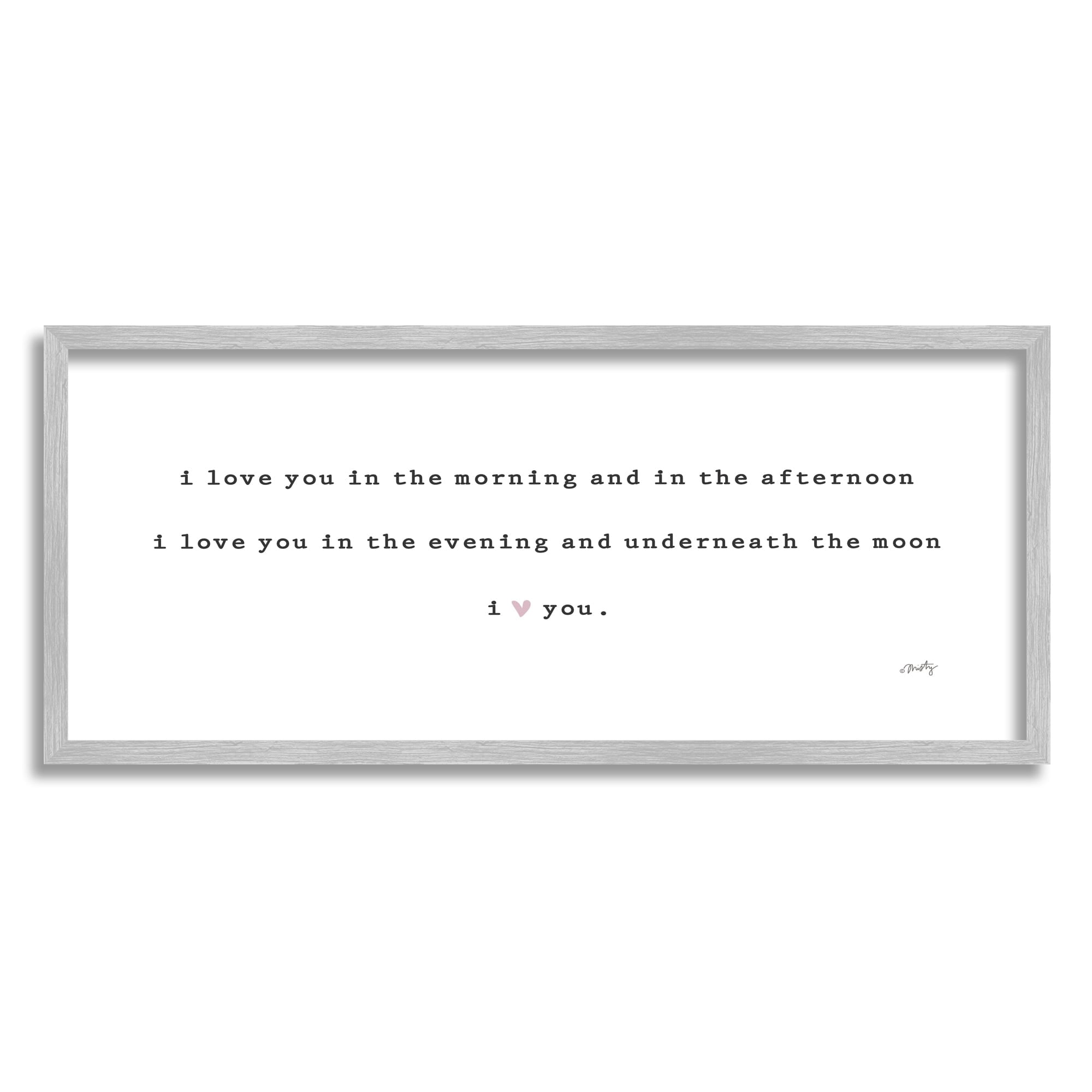 Stupell Industries Love You In The Morning Afternoon Evening Romantic Phrase,30 x 13, Design by Misty Michelle