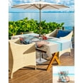 thumbnail image 5 of Fsddascl Coastal Beach Outdoor Tablecloth - 60x102 Inch Rectangle Dining Table Cover, Summer Ocean Starfish Coral Shells Waterproof Outdoor Table Cloth with Umbrella Hole & Zipper for Picnic/Patio, 5 of 7