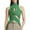 Green, variant on Going out Tops for Women Ribbed Knit High Neck Knot Front Eyelet Crop Tops Casual Fitted Summer Cute Party Tops