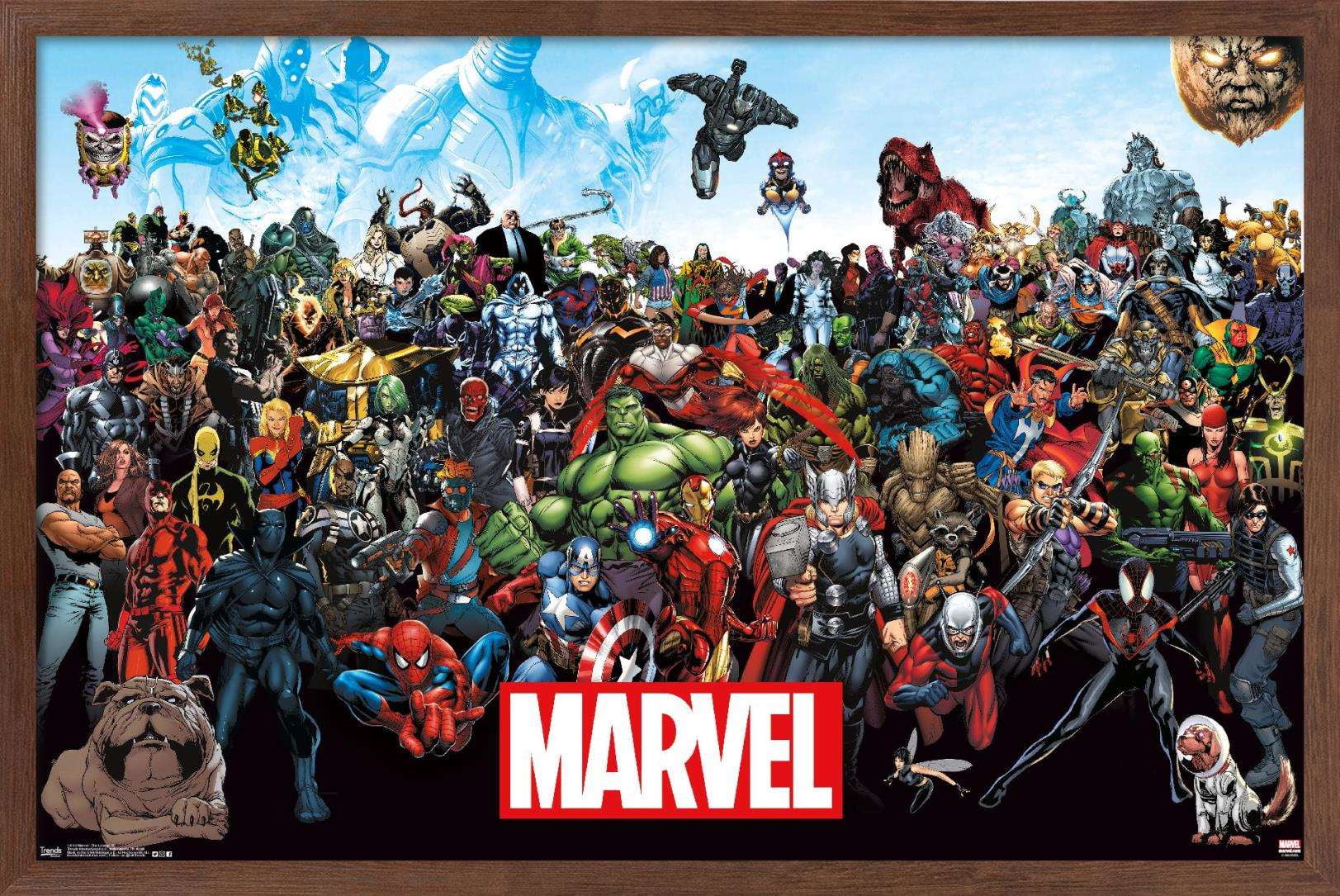 Marvel Comics The Marvel Lineup Poster
