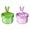 Green color, variant on Misright 2 Pack Rabbit Ears Sink Strainer Plastic Drain Filter Basket Press To Dump