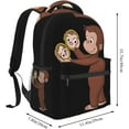 thumbnail image 2 of Curious George Backpack Lightweight School Travel Multifunctional Unisex Celebration Anime Character, 2 of 6