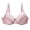 Pink-A, variant on Full Coverage Lace Bra Plus Size Unlined Sheer Mesh Ultra Thin Seductive Lingerie for Women