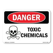 OSHA Danger Sign - Toxic Chemicals | Plastic Sign | Protect Your Business, Construction Site, Warehouse & Shop Area | Made in The USA