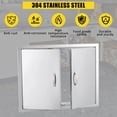thumbnail image 4 of Puerta Doble para Cocina Exterior 42"x21", Acero Inoxidable 304 con Manija para Uso Comercial y Residencial, 4 of 8