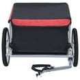 thumbnail image 2 of vidaXL Two Wheel Bicycle Cargo Trailer, Black and Red, 2 of 34