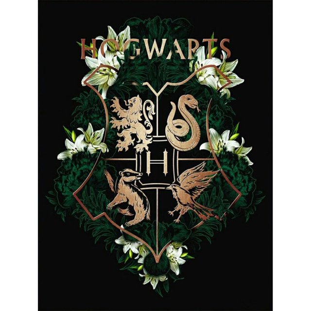 Taladro de pintura de diamante 5D Kits de bricolaje Ronda completa Insignia de Harry Potter Imagen de mosaico FLhrweasw Nuevo