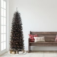thumbnail image 3 of Pre-Lit 6.5' Black Pencil Fraser Fir Artificial Christmas Tree with 250 Lights, Black, 3 of 3