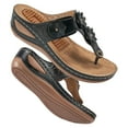 thumbnail image 1 of Womens Wedge Sandals Flip-Flops Comfortable Arch Support Massage Particle Platform Shoes, 1 of 6