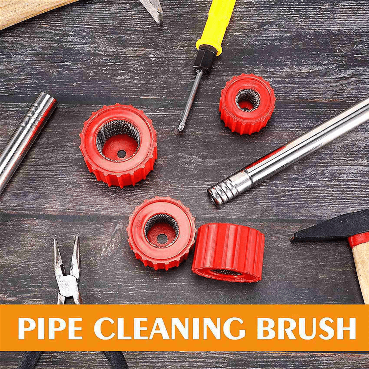 36 Pieces Copper Pipe Cleaners, Handy Sized Plumber, Tube Cleaning Brush for Copper, Copper Pipe Cleaner (3 Sizes)
