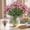 Pink-PK-clearacne, variant on WWG 14.2in Artificial Flower Bouquet Plastic Silk Flowers for Home Garden Outdoor Wedding Holiday Decoration Red Yellow Blue