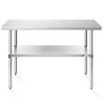 thumbnail image 2 of KUTLER Stainless Steel Table for Prep and Work 24 x 48 Inches, NSF Heavy Duty Commercial Kitchen Table for Restaurant, 2 of 7