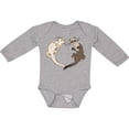 thumbnail image 3 of Inktastic Cute Ferret Heart Boys or Girls Long Sleeve Baby Bodysuit, 3 of 5